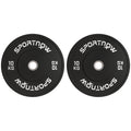 Svorio plokštės 2 x 10 kg, olimpinės, guminės, juodos