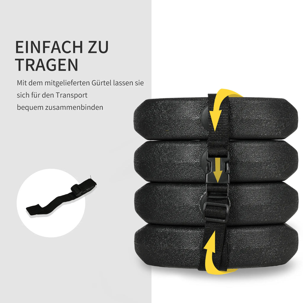 Svoris paviljono kojoms 12 kg (4 vnt.), juodas