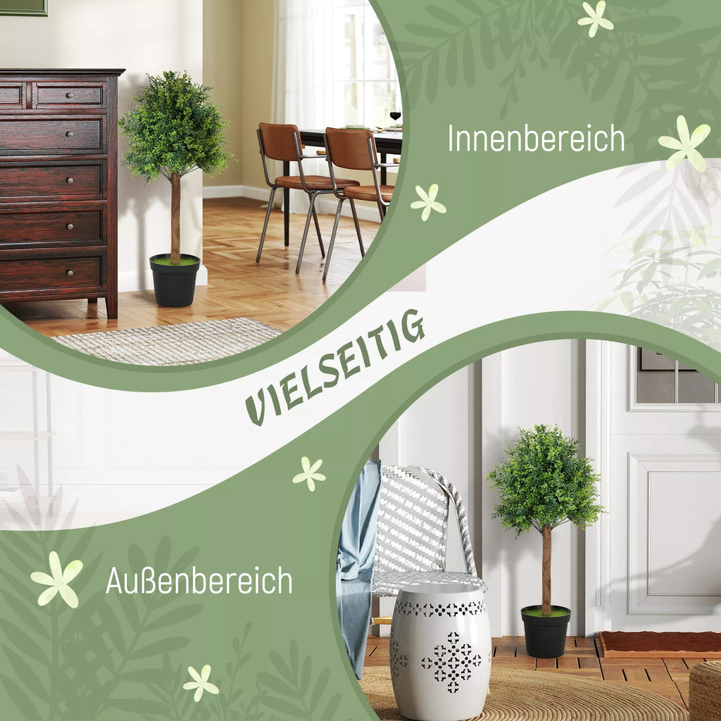 Dirbtinis bukszusas 90 cm Dirbtinis augalas, plastikinis Dirbtiniai augalai vazonuose, skirti gyvenamajam kambariui