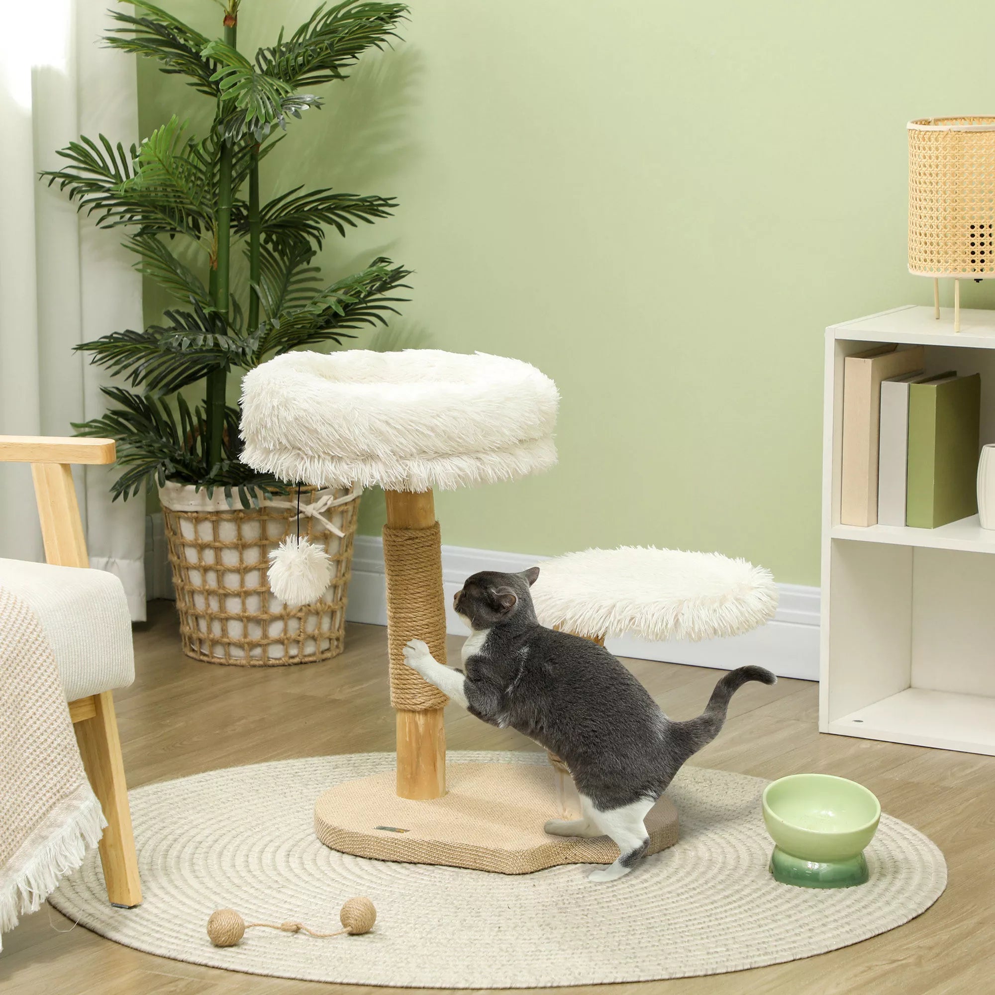 Kačių medis Pet Palace, 61,5 cm, baltas
