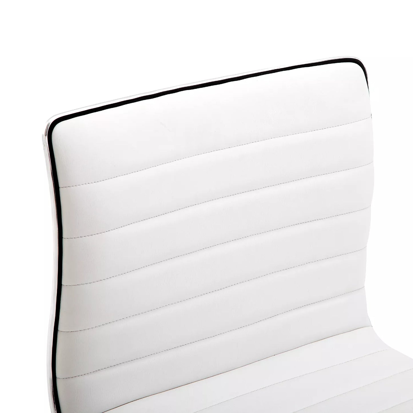 Kirpyklos kėdė, Salono kėdė su atlošu, Reguliuojamo aukščio, Plienas PU, Balta, 48 x 52 x 78-90 cm