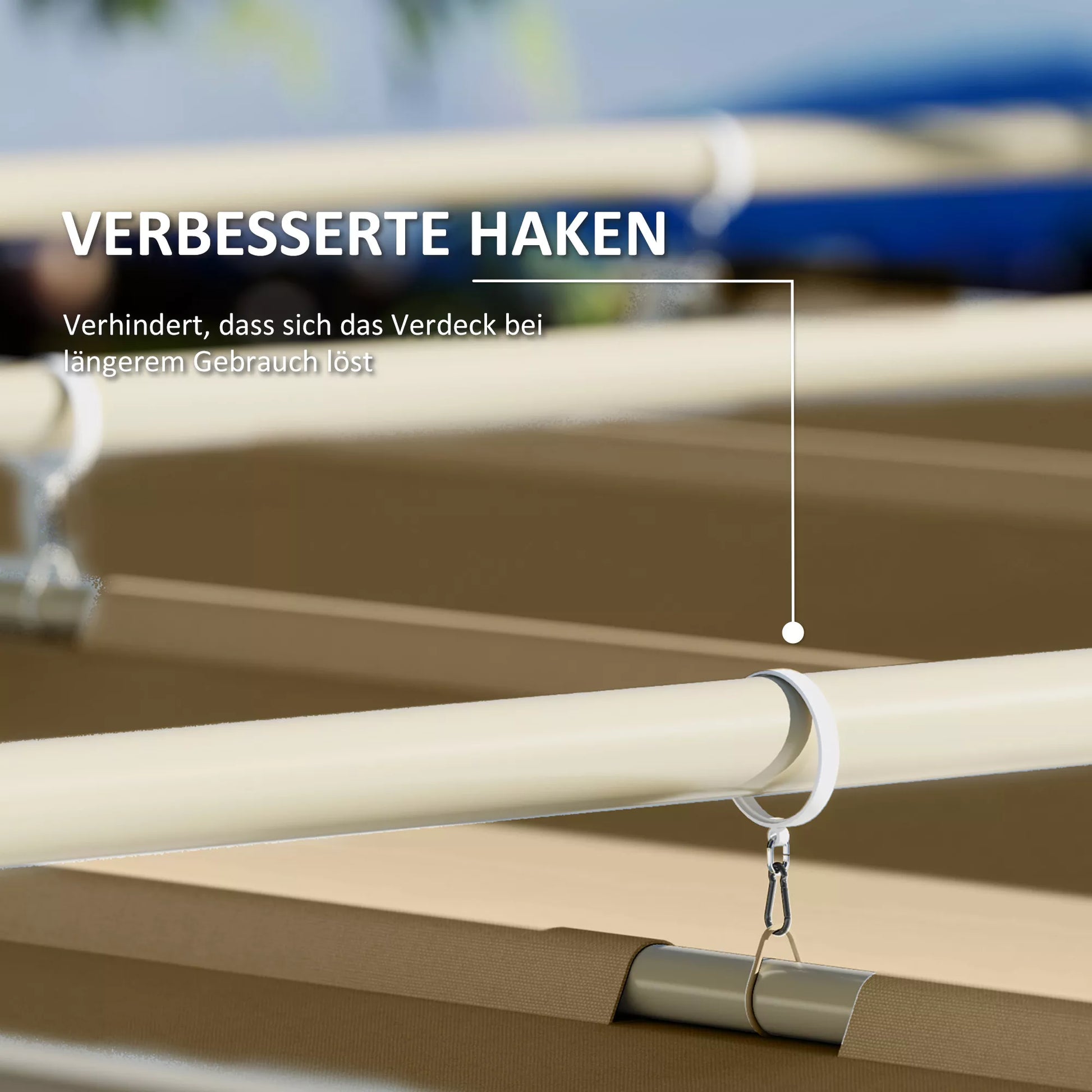 3 x 3 m sodo pergola su ištraukiamu stogu, paviljonas, baldakimas šešėliui, UPF30+, chaki