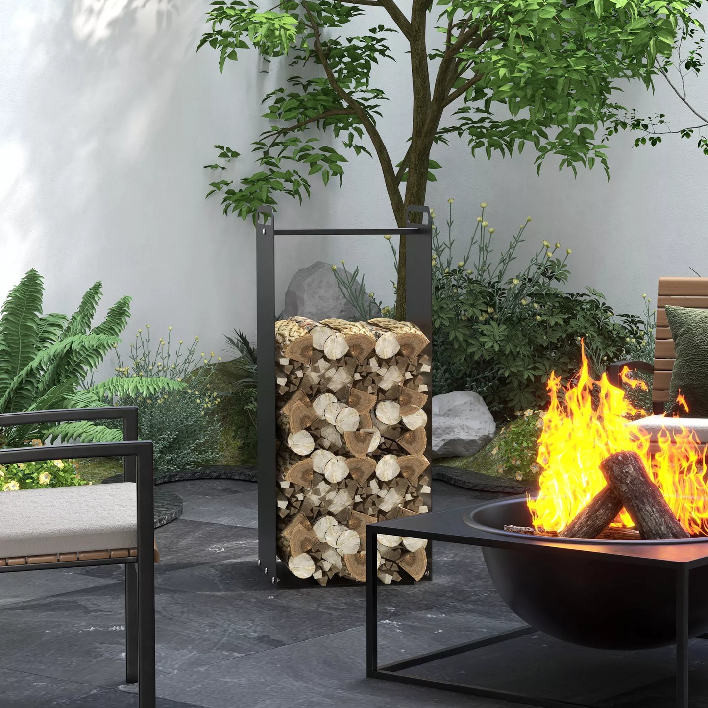 Malkų stovas, 2 rankenos, plieninis rėmas, iki 30 kg, 37x30x90 cm, juodas