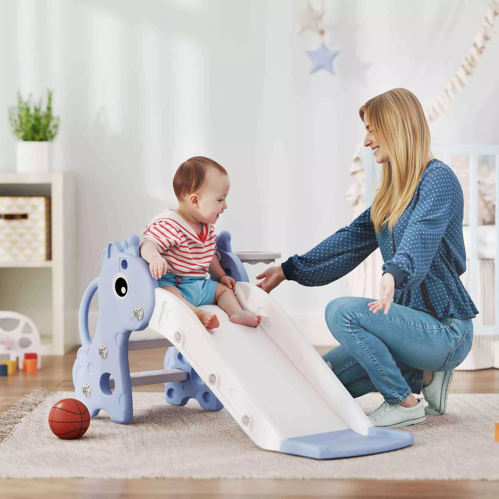 Čiuožykla vaikams Dolu 3-in-1, 1–3 metų vaikams, mėlyna