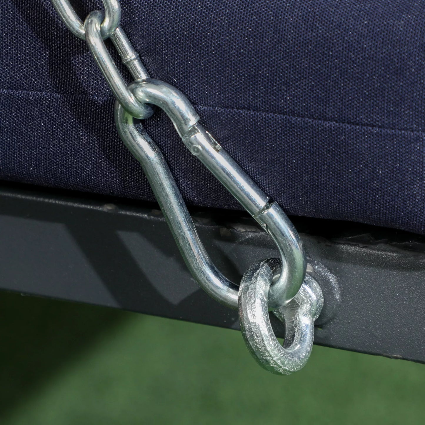 Lauko, sodo  sūpynės Sodo sūpynės, 3 asmenims, reguliuojamas saulės stogelis, 198 x 118 x 168 cm, tamsiai mėlynos spalvos