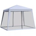 Sodo paviljonas Paviljonas Šventinis palapinė Vėtrinė palapinė su moskitine tinkleliu Metalas + poliesteris Pilka 3 x 3 m