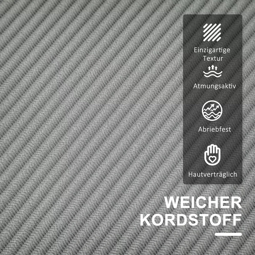 Dvivietė sofa su daiktadėže, šviesiai pilka