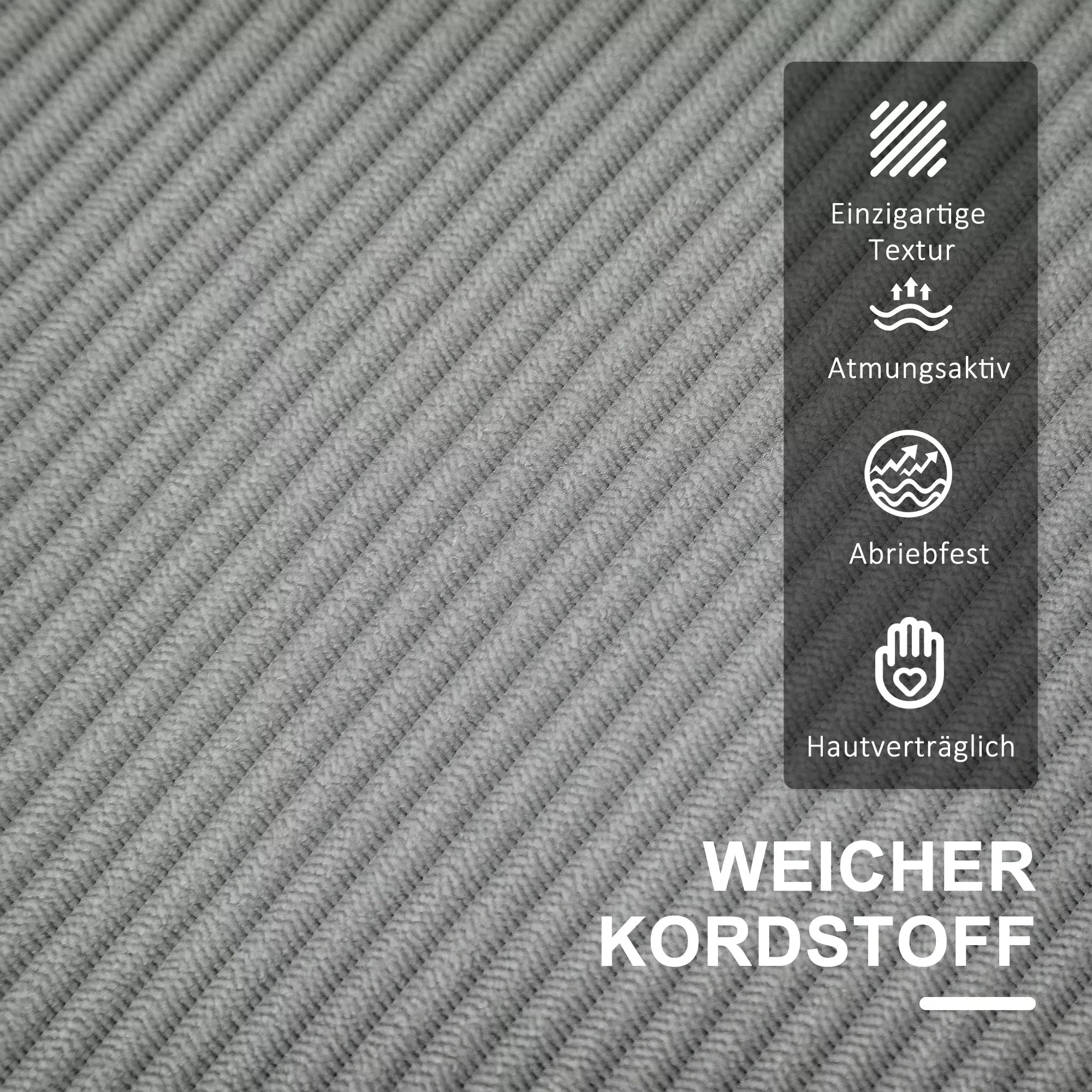 Dvivietė sofa su daiktadėže, šviesiai pilka
