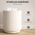 Infografika: kreminis staliukas 90 kg apkrovai – atsparumas ir lengvas valymas