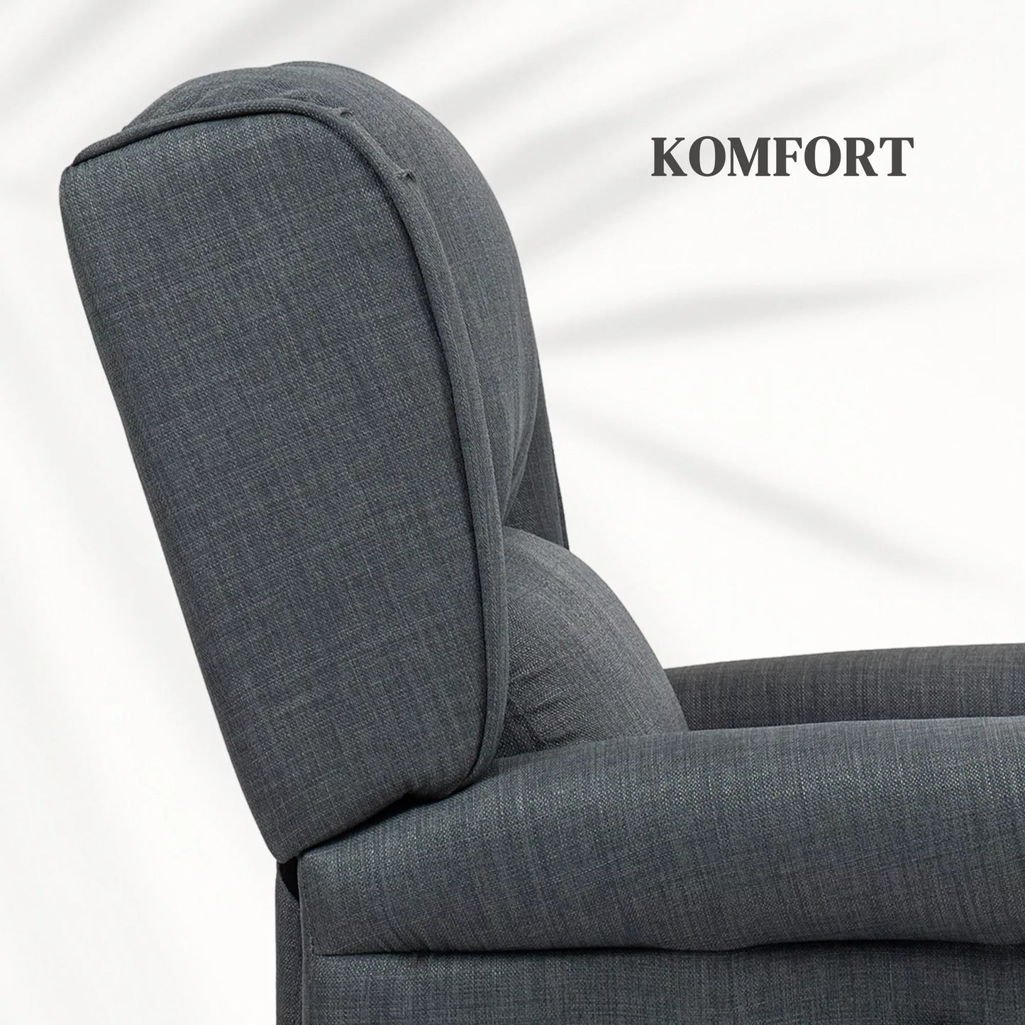 Masažinė kėdė su šildymo funkcija, 2 masažo zonomis, gulėjimo funkcija, iki 150 kg, tamsiai pilka