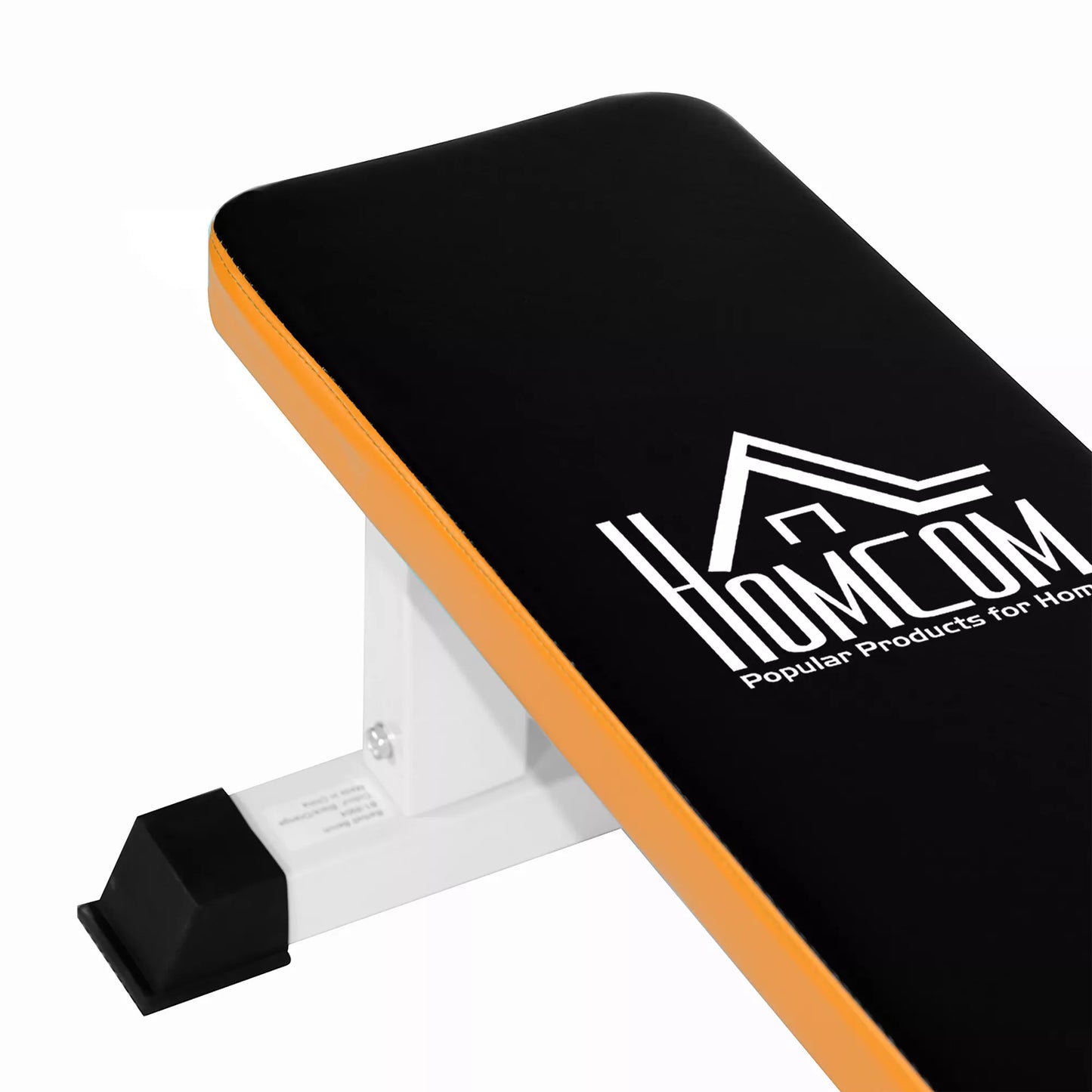 Hantelių suolas, plokščias suolas, fitneso suolas, daugiafunkcinis treniruočių suolas namų jėgos treniruotėms, plienas, juodas, 112x 62 x 43 cm