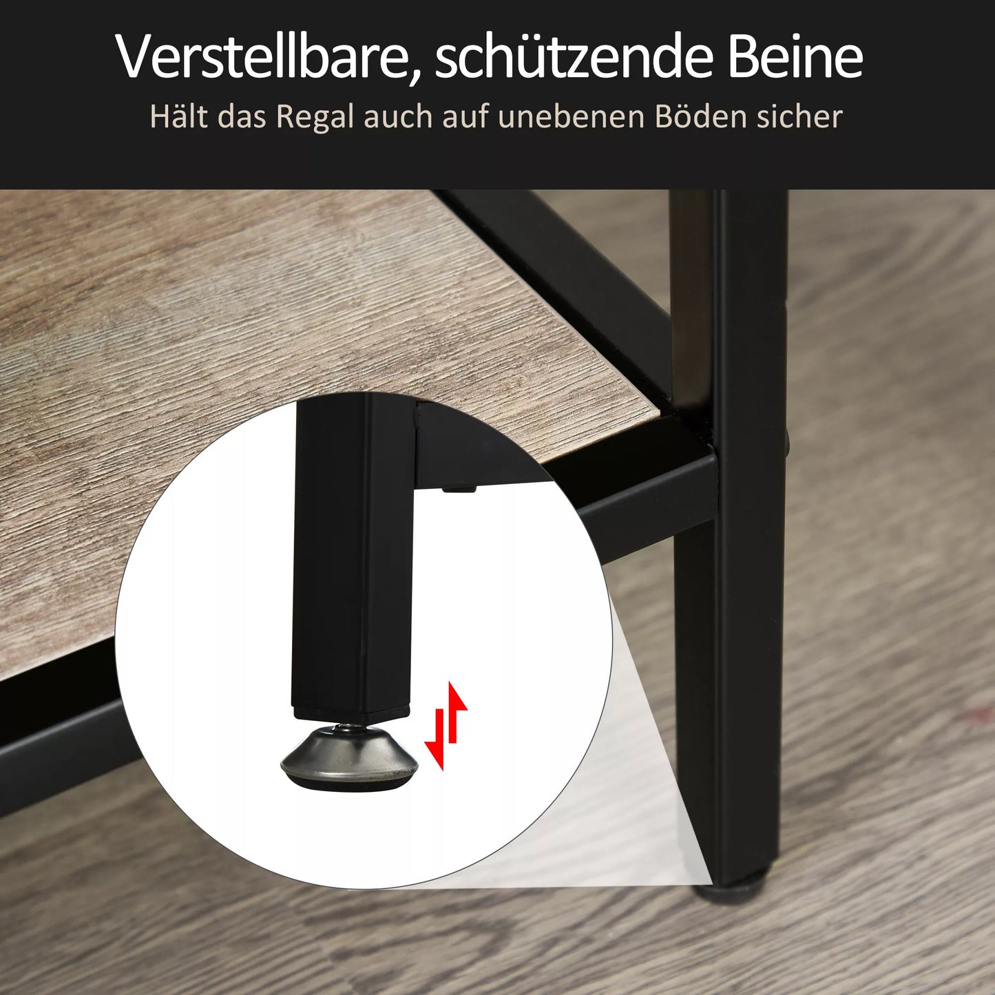 Pastolinė lentyna, knygų lentyna, sandėliavimo lentyna, pramoninio stiliaus, dokumentų lentyna, virtuvės lentyna, P2 medžio drožlių plokštė, metalas, juoda+šviesi ąžuolo spalva, 120 x 32 x 95 cm