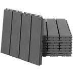 Terastos balkono plytelės su click sistema 30x30 cm 9 vnt. 0,81 kv. m juodos