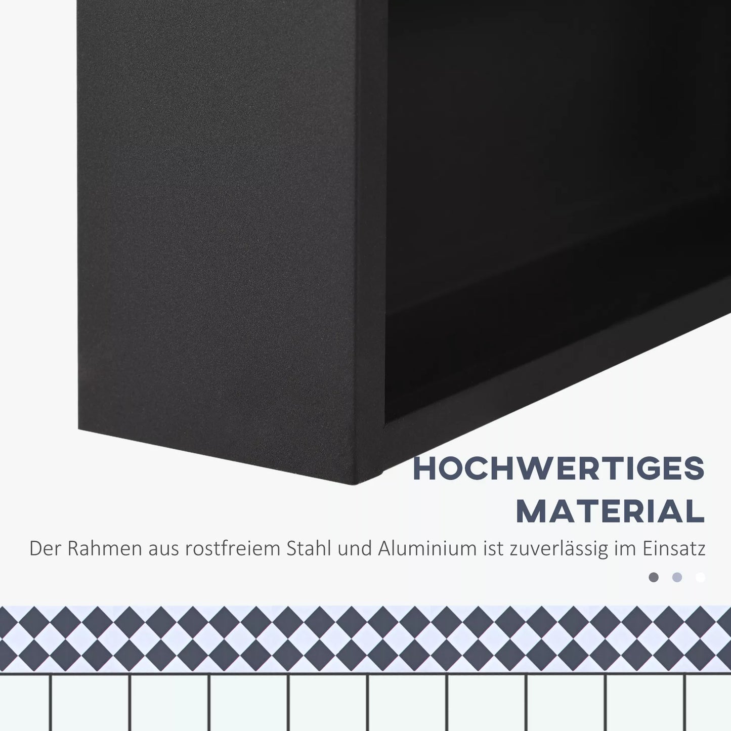 Veidrodinė spintelė, 3 lentynų skyriai, minkšti vyriai, plieninis korpusas, juoda, 40 x 15 x 60 cm