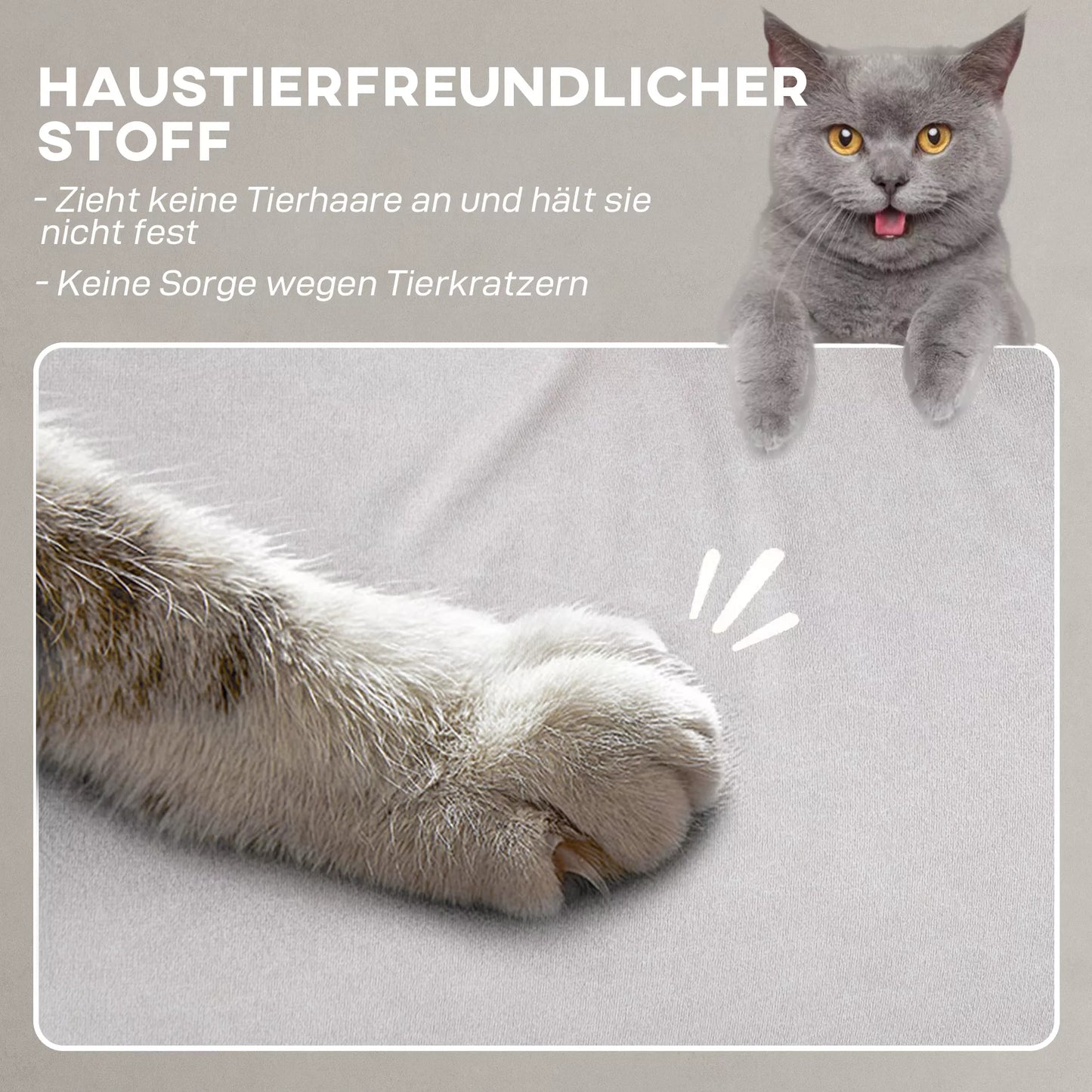 Relaksinė kėdė su tyliu varikliu, minkštasuolis su tvirtu audinio užvalkalu, atminties funkcija, reguliuojama kojų atrama, kreminės baltos spalvos