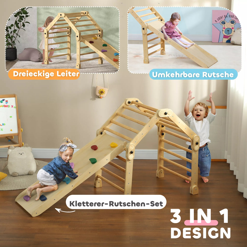 Vaikiškas žaidimų kompleksas Lykto 3-in-1, sulankstomas, 1,5-4 metų vaikams, daugiaspalvis