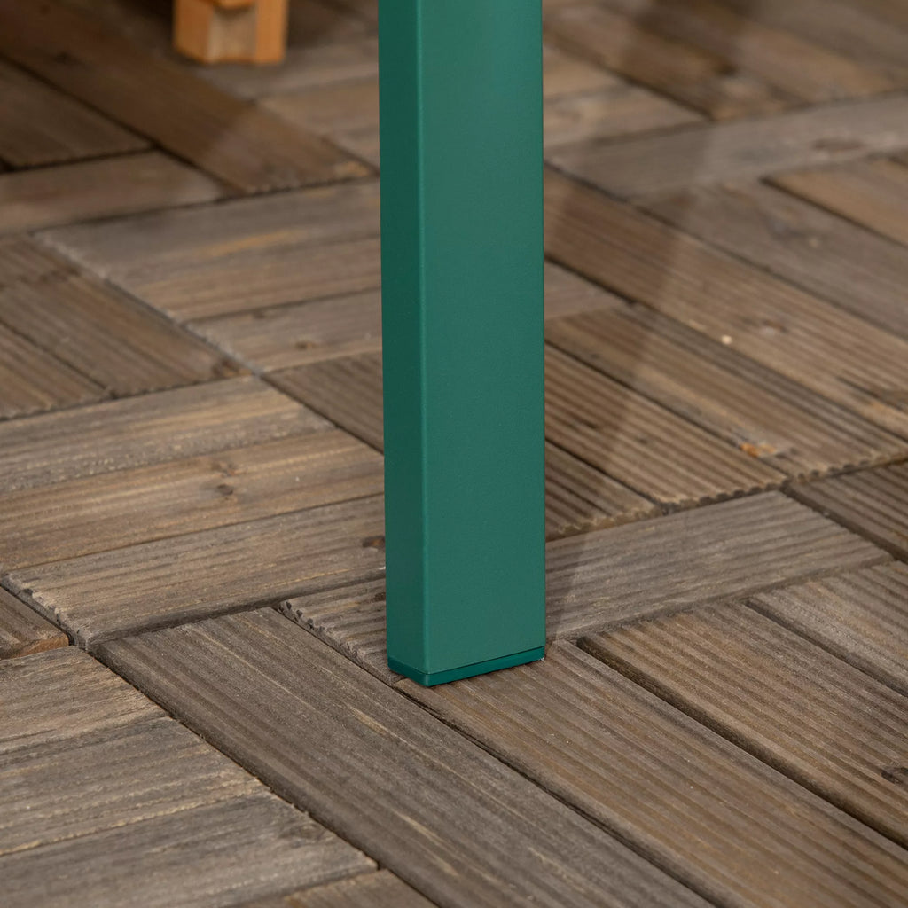 Metalinė sodo suoliuko dvivietė, atspari oro sąlygoms, 127 cm x 63 cm x 83 cm, žalia