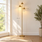 Toršeras, reguliuojamas 350°, su 3 plieniniais gaubtais, auksinis