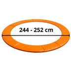 Trampolino apsauginis kraštas, 244–252 cm, su paminkštinimu, oranžinis