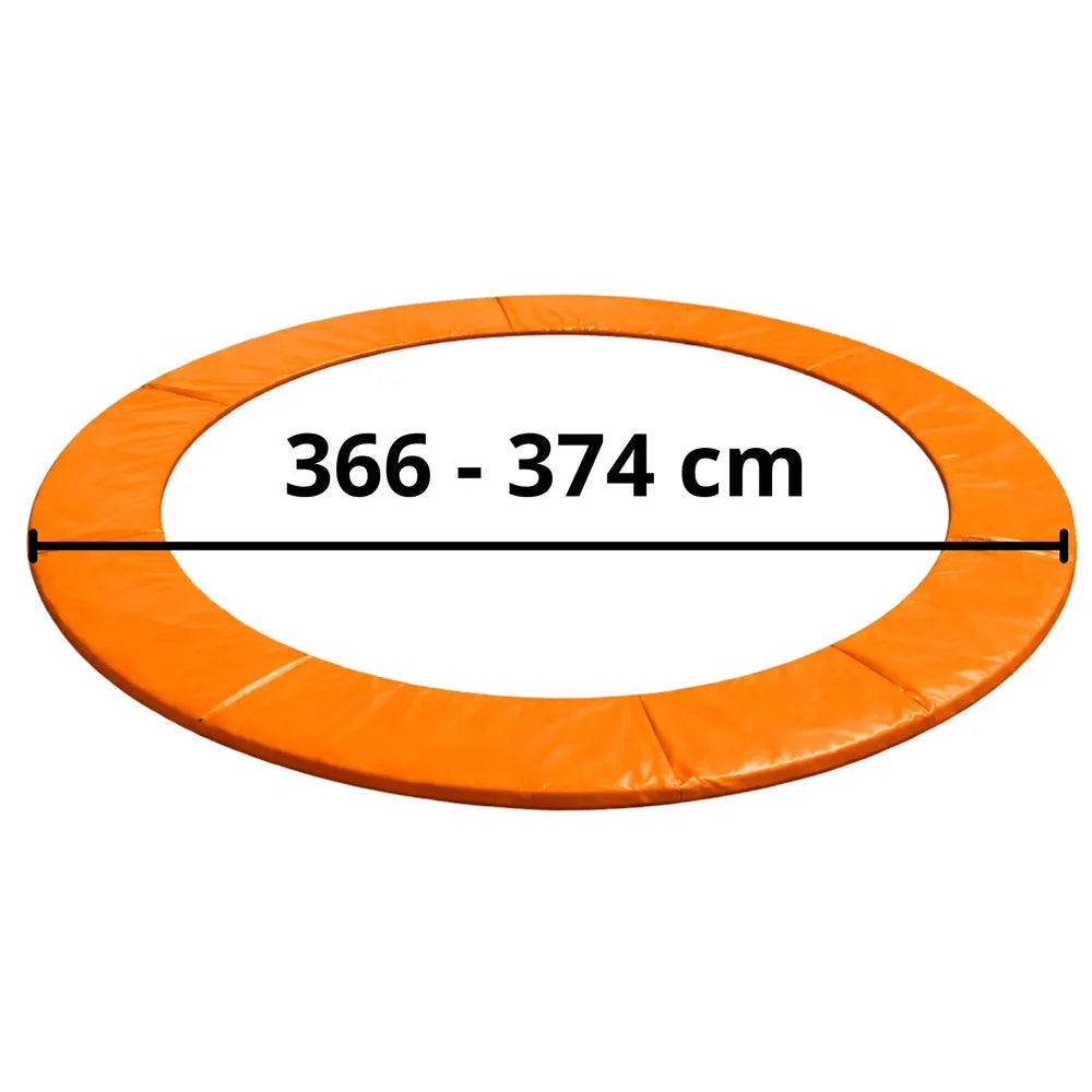 Trampolino apsauginis kraštas, 366–374 cm, oranžinis