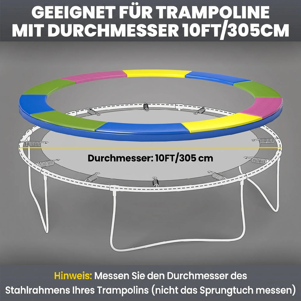 Trampolino kraštų apsauga 305 cm, spalvota