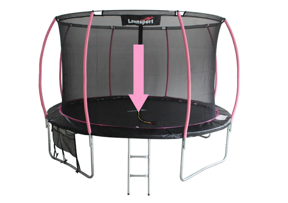 Trampolino šokinėjimo matas, 33 × 102 × 5 cm, juodas