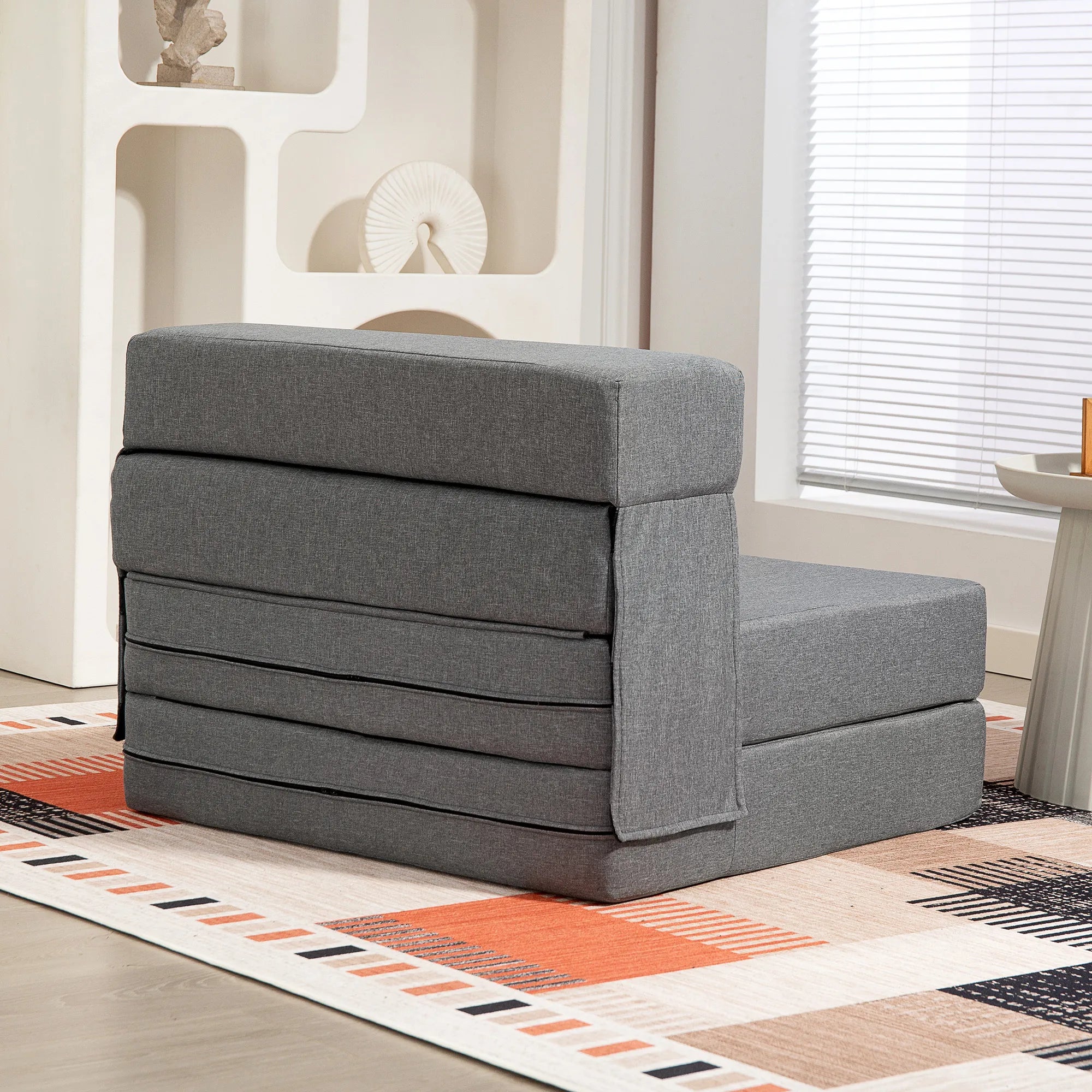 Transformuojama grindų sofa Nemo 80x80 cm, pilka