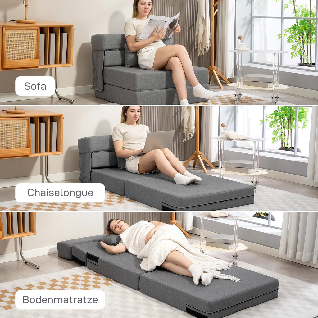 Transformuojama grindų sofa Nemo 80x80 cm, pilka