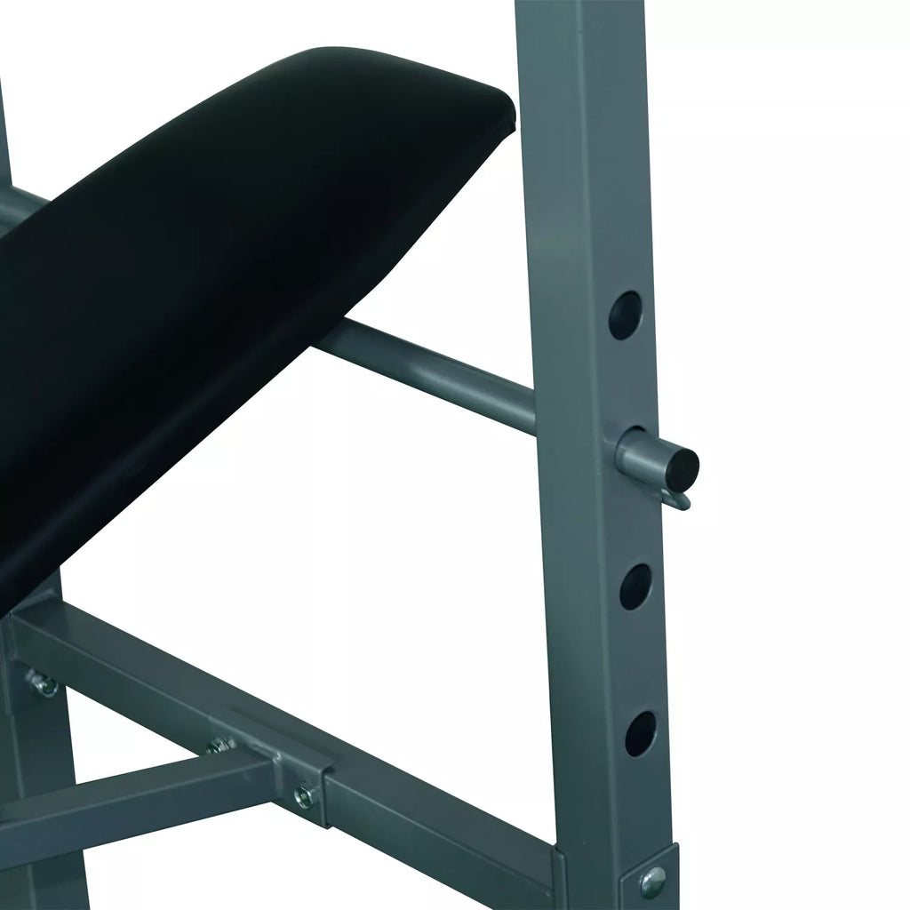 Treniruočių suoliukas reguliuojamas iki 200 kg, juodas