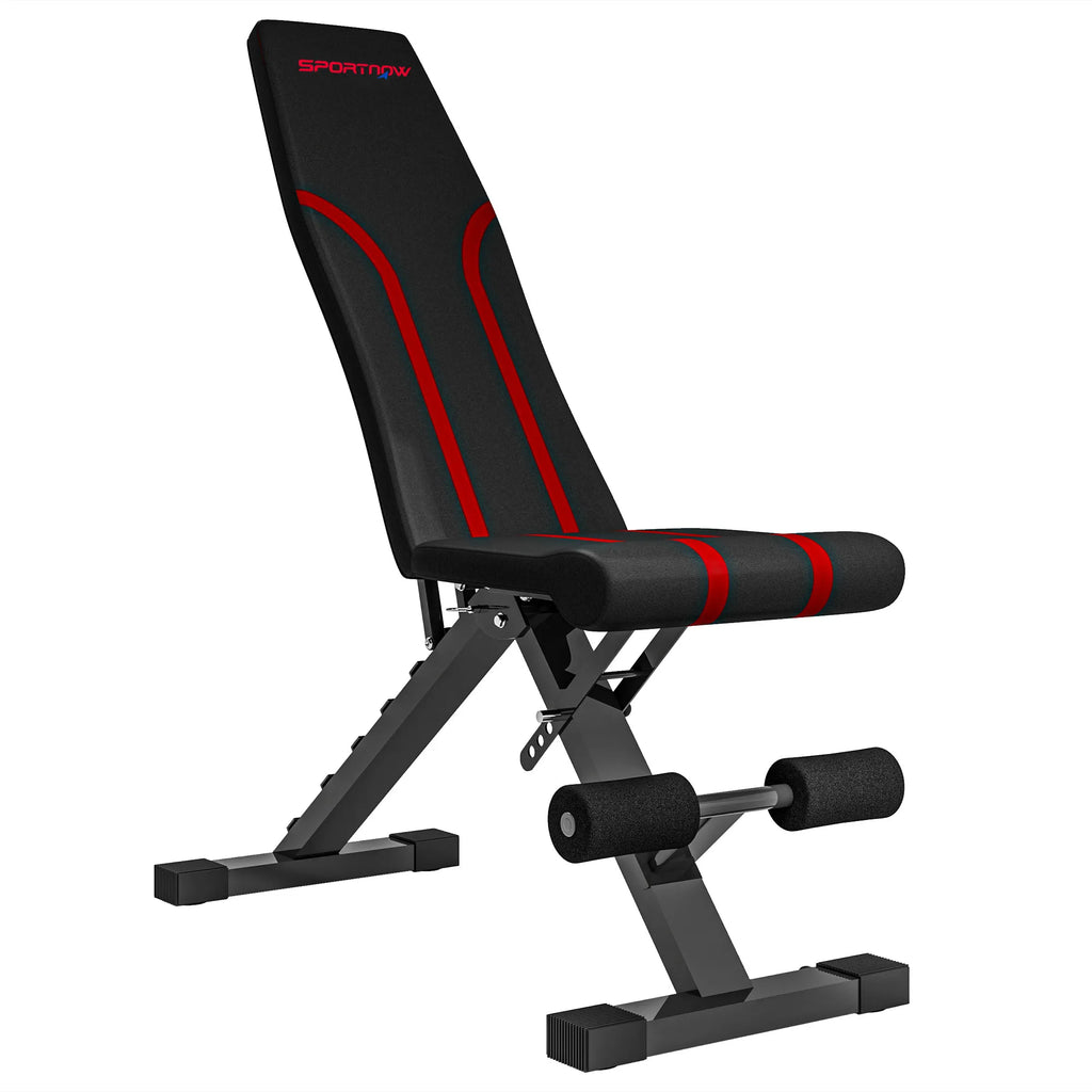 Treniruočių suoliukas, sulankstomas, reguliuojamas, iki 250 kg, juodas