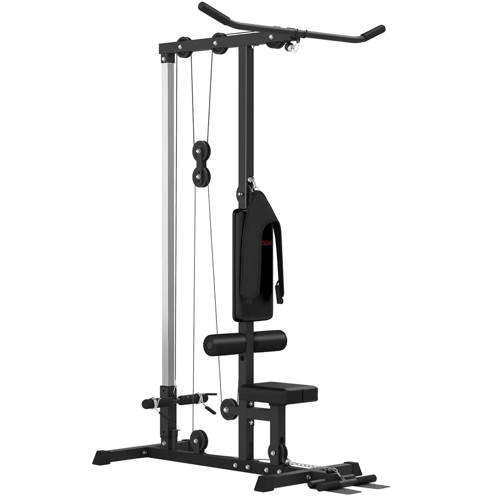 Treniruoklis jėgos stotis su lynų traukos sistema, iki 110 kg, juodas
