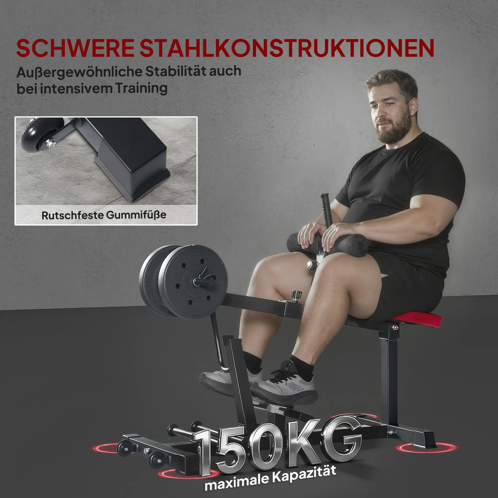 Treniruoklis kojoms, blauzdų kėlimo staklės, reguliuojamas, iki 150 kg, juodas
