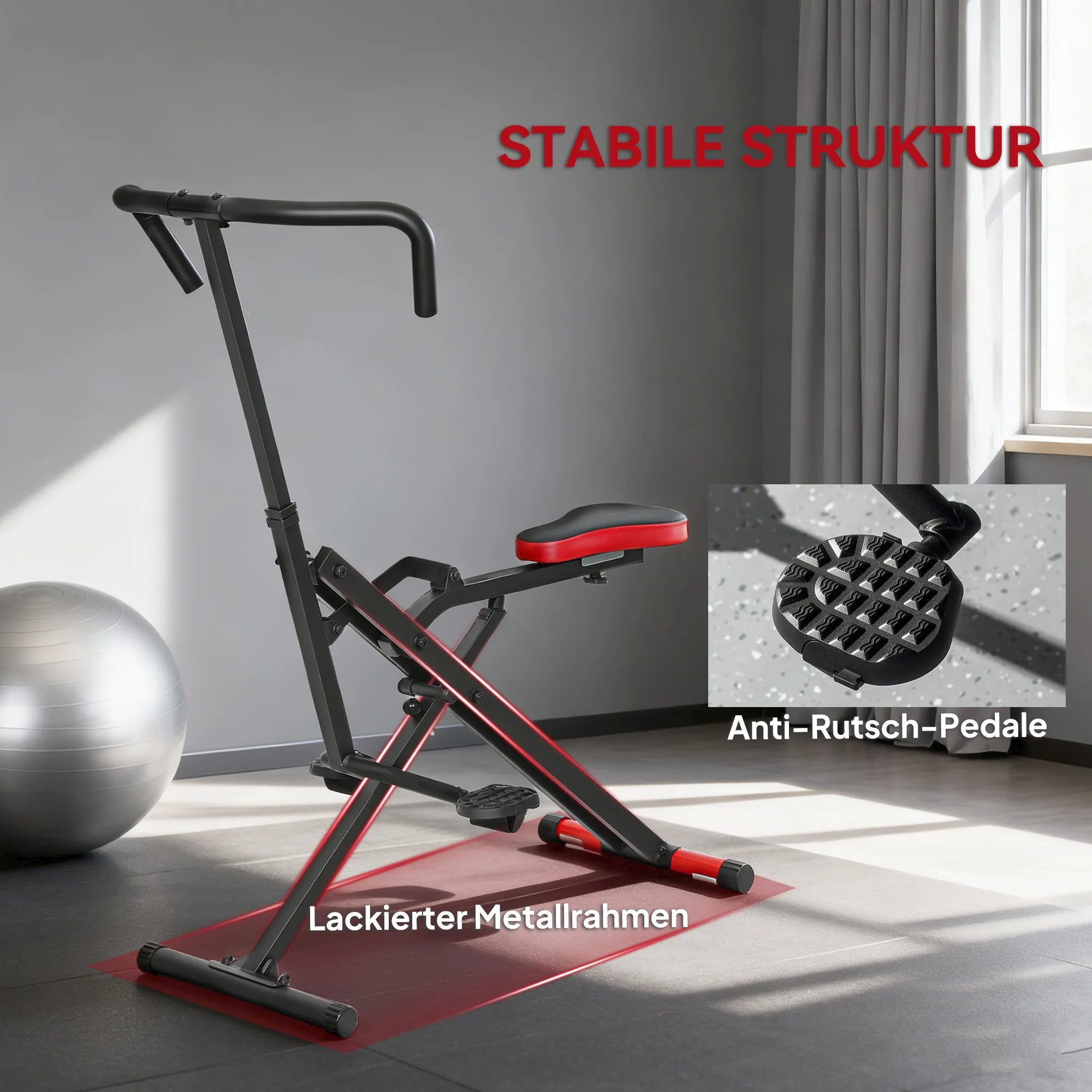Treniruoklis visam kūnui, reguluojamas, iki 100 kg, raudonas