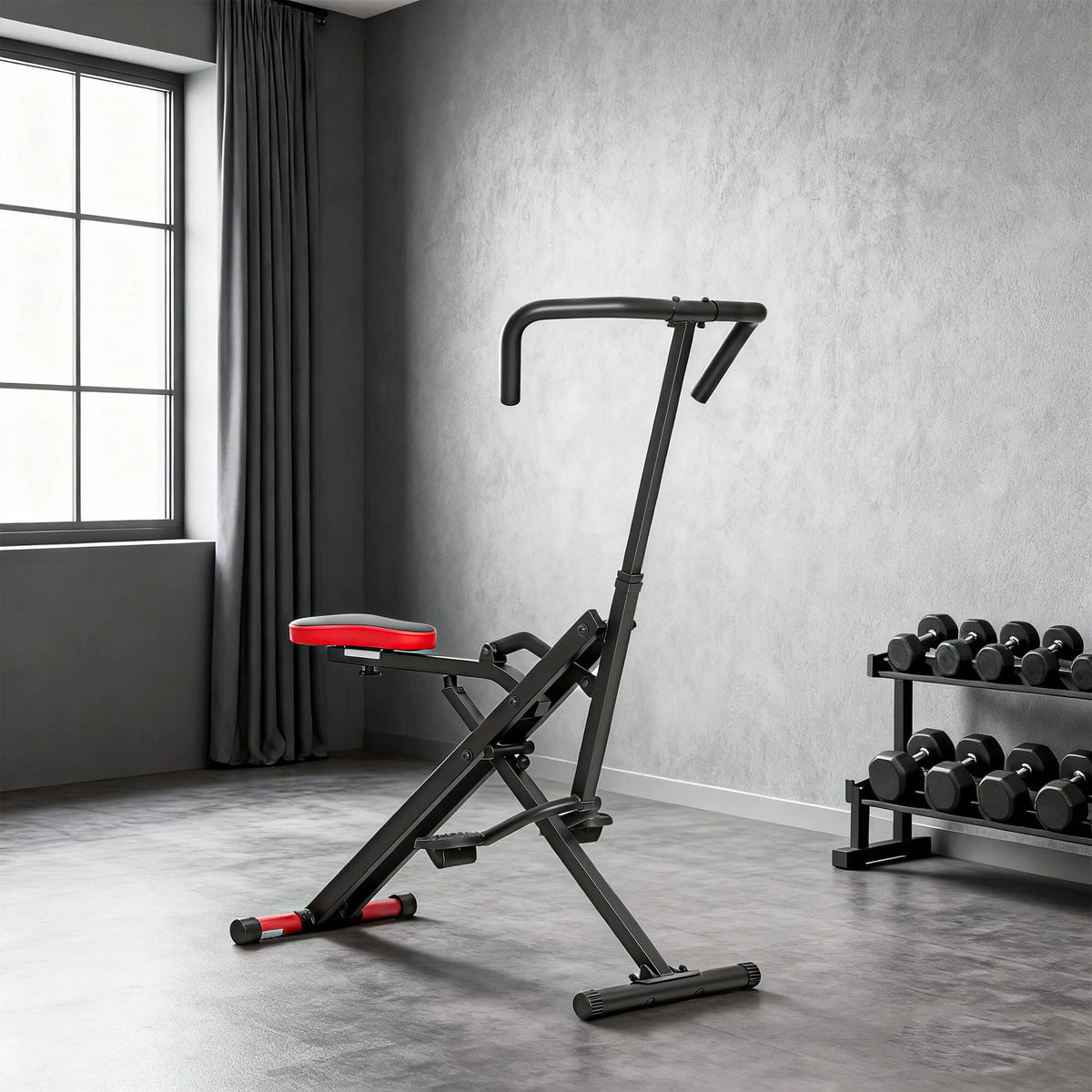 Treniruoklis visam kūnui, reguluojamas, iki 100 kg, raudonas