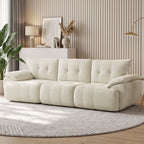 Trivietė sofa, 260 cm, modulinė, kreminės spalvos