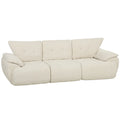 Trivietė sofa, 260 cm, modulinė, kreminės spalvos