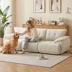 Trivietė sofa, 260 cm, modulinė, kreminės spalvos
