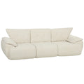 Trivietė sofa, 260 cm, modulinė, kreminės spalvos