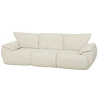 Trivietė sofa, 260 cm, modulinė, kreminės spalvos
