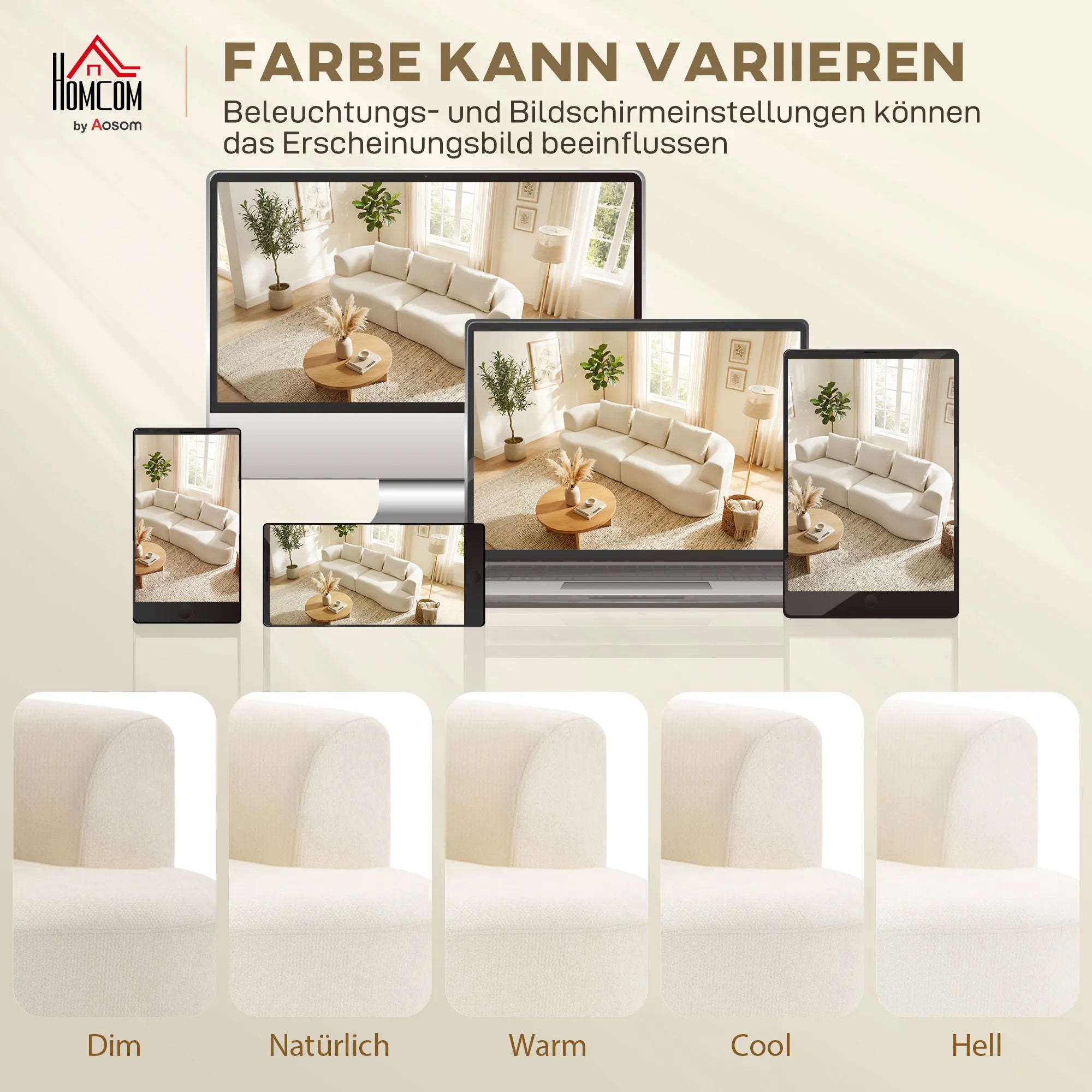 Trivietė sofa, 260 cm, švelnaus šenilo audinys, su pagalvėlėmis, kreminės baltos spalvos, iki 360 kg
