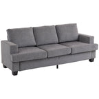 Trivietė sofa, poliesterio apmušalas, pilka