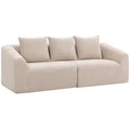 Trivietė sofa, smėlio spalvos