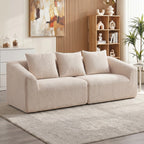 Trivietė sofa, smėlio spalvos