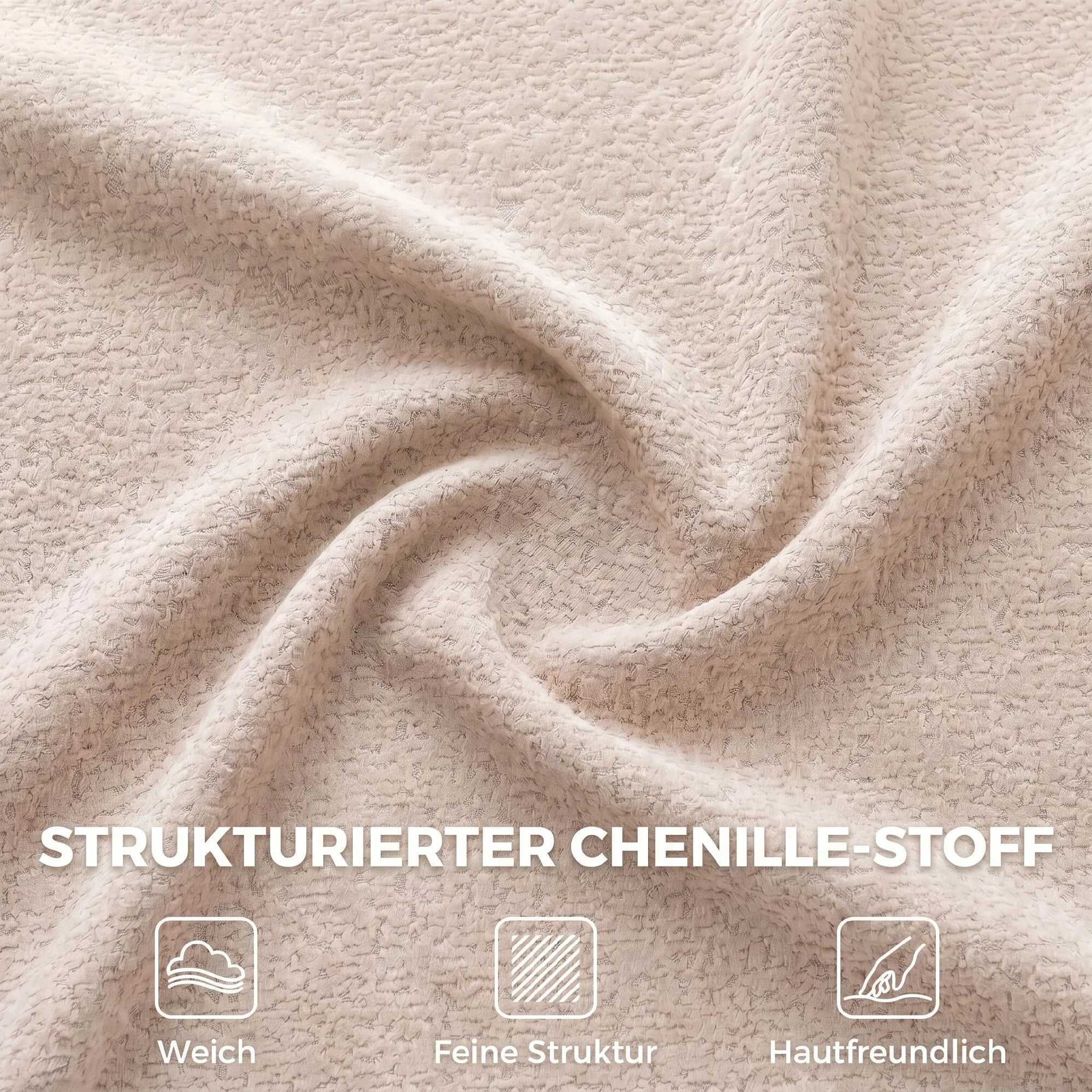 Trivietė sofa, smėlio spalvos