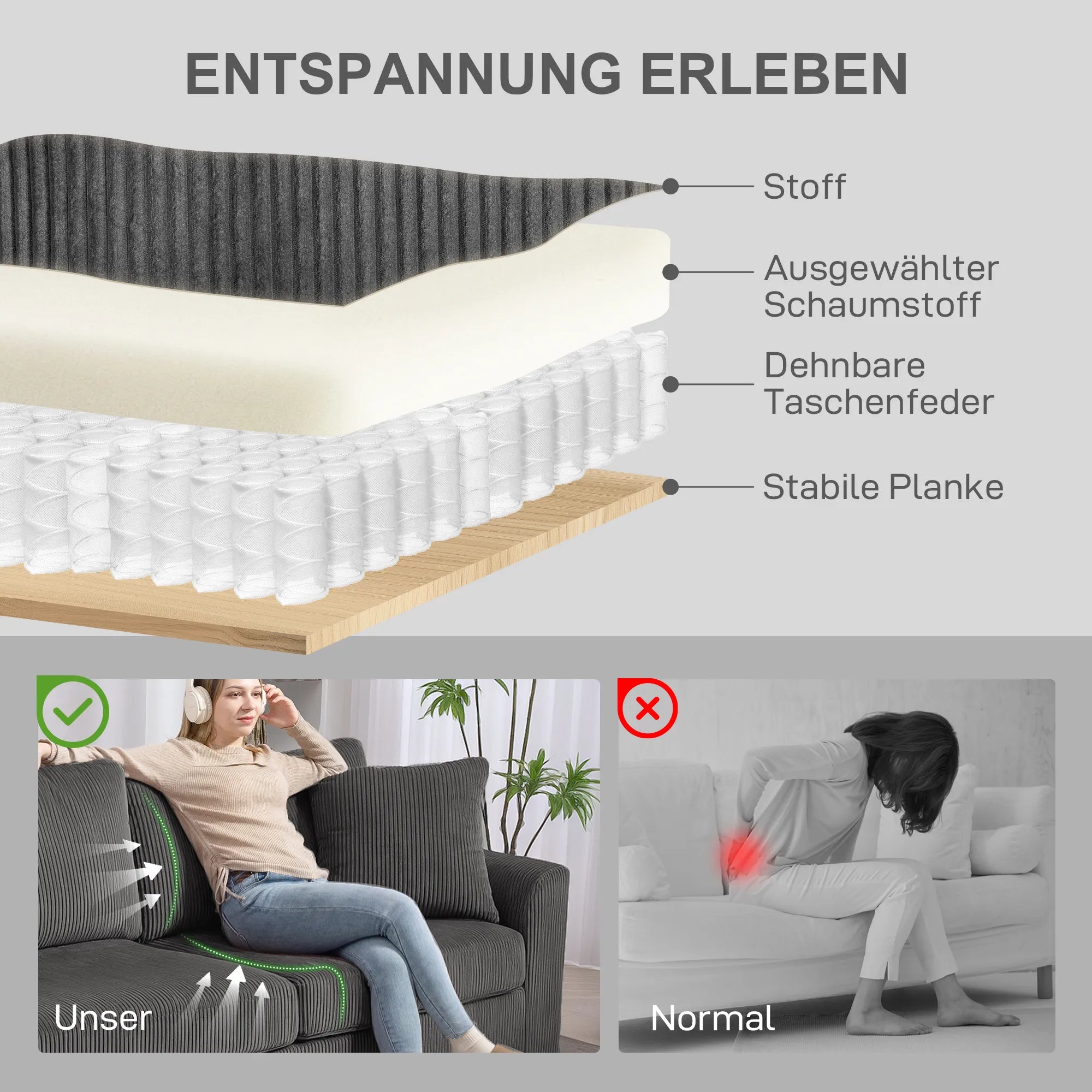 Trivietė sofa su pagalvėlėmis, 212 cm, tamsiai pilka