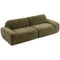 Trivietė sofa, su plačia sėdimąja dalimi, iki 360 kg, tamsiai žalia