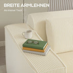 Trivietė sofa, su plačiais porankiais, 202 cm, smėlio spalvos