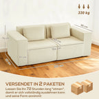 Trivietė sofa, su plačiais porankiais, 202 cm, smėlio spalvos