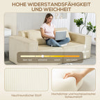 Trivietė sofa, su plačiais porankiais, 202 cm, smėlio spalvos