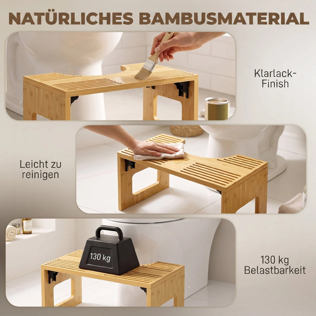 Bambukinio pakojo lakavimo, valymo ir apkrovos iliustracijos